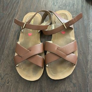 Girls Steve Madden Sandal - Cognac/Brown Size 2
